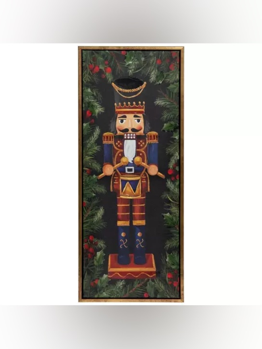 Drumming Nutcracker Framed Wall Decor